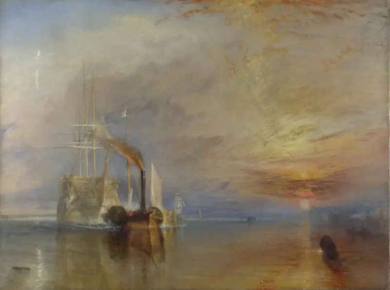 William Turner Sunset Painting - Fighting Temeraire